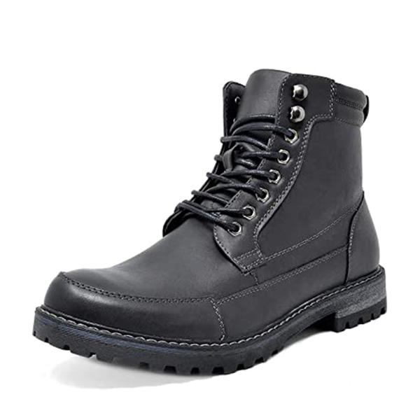 BLACK Men s Lace Up Combat Motorcycle Boots Bruno Marc