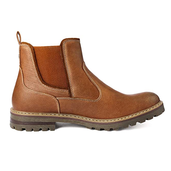 Men's Chelsea Ankle Boots - BROWN - 2