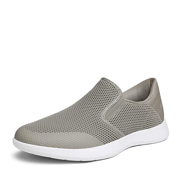 Men's Knit Mesh Casual Slip On Sneakers - KHAKI -  0