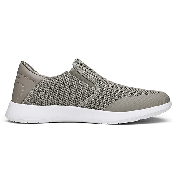 Men's Knit Mesh Casual Slip On Sneakers - KHAKI - 1
