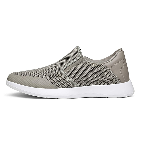 Men's Knit Mesh Casual Slip On Sneakers - KHAKI - 2