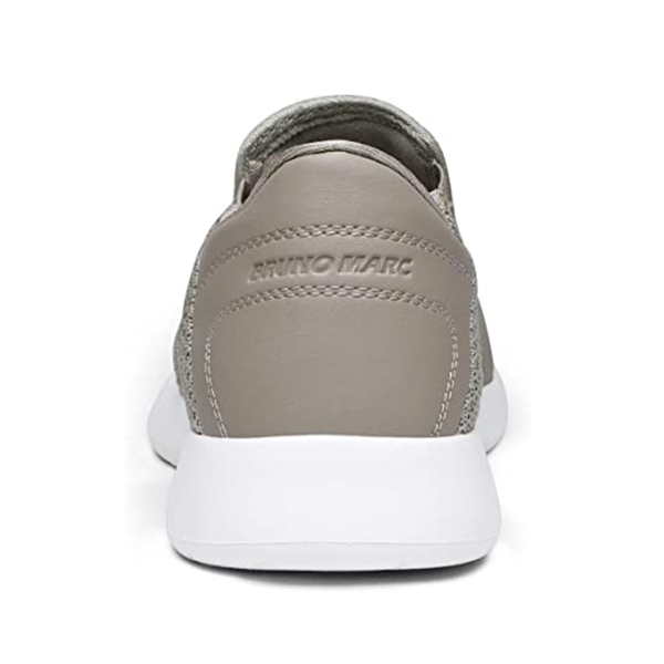 Men's Knit Mesh Casual Slip On Sneakers - KHAKI - 4