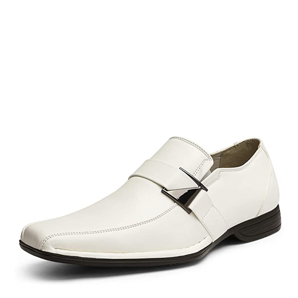 Men s Buckle Strap Dress Loafers Bruno Marc