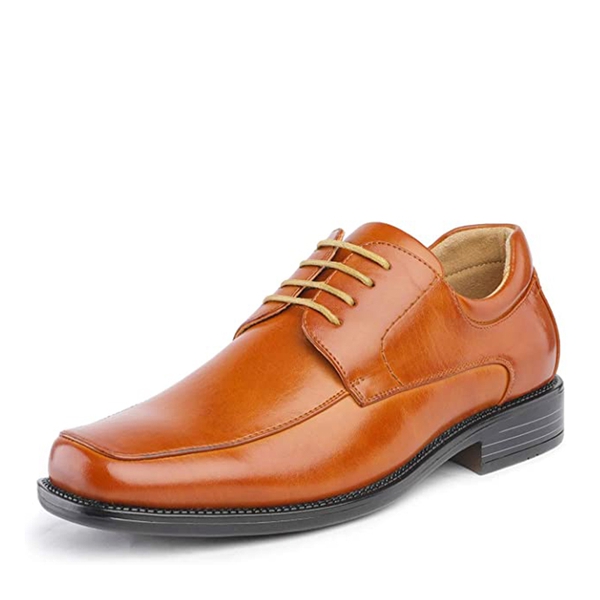 Men's Square Toe Oxford Dress Shoes - BROWN -  0