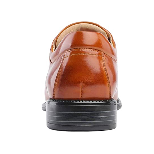 Men's Square Toe Oxford Dress Shoes - BROWN - 3