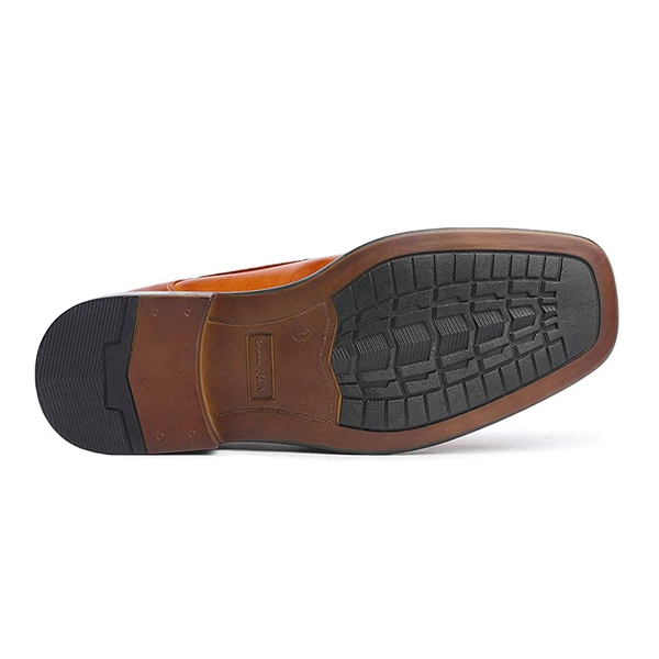 Men's Square Toe Oxford Dress Shoes - BROWN - 4