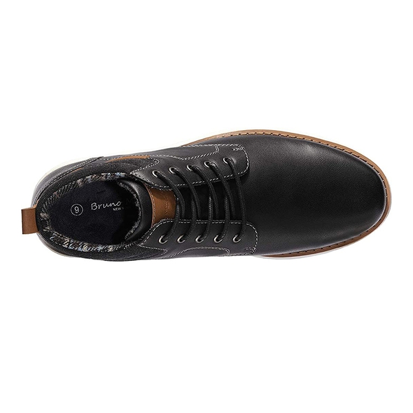 [CrossFlex CrestHigh] Men's Mid Top Chukka Sneaker Boot - BLACK - 3