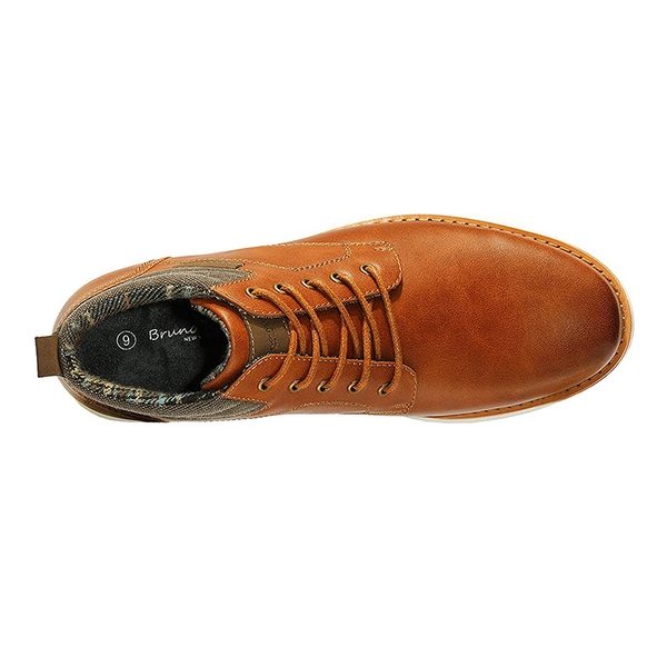 [CrossFlex CrestHigh] Men's Mid Top Chukka Sneaker Boot - TAN - 3