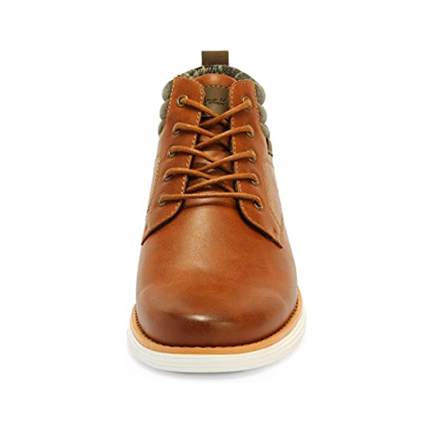 [CrossFlex CrestHigh] Men's Mid Top Chukka Sneaker Boot - TAN - 4