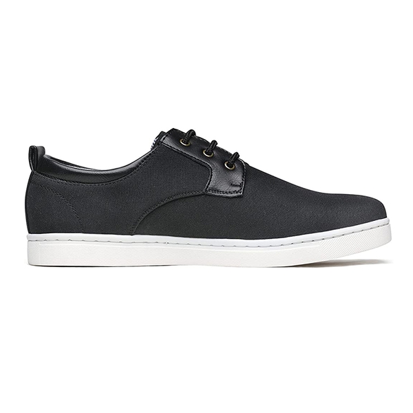 Men's Stylish Fabric Casual Sneakers - BLACK - 1