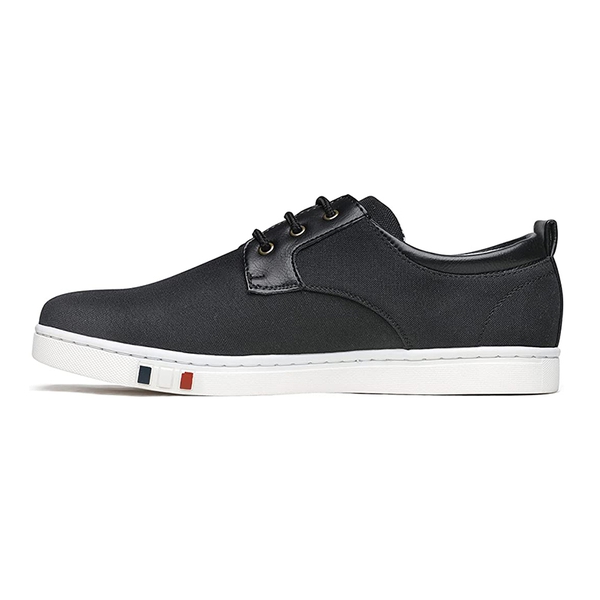 Men's Stylish Fabric Casual Sneakers - BLACK - 2
