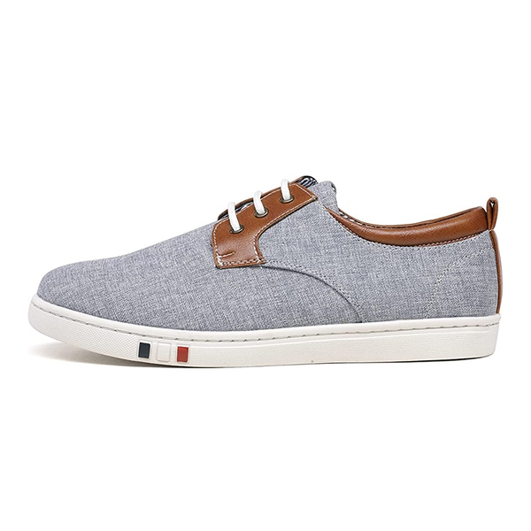 Men's Stylish Fabric Casual Sneakers - BLUE - 1