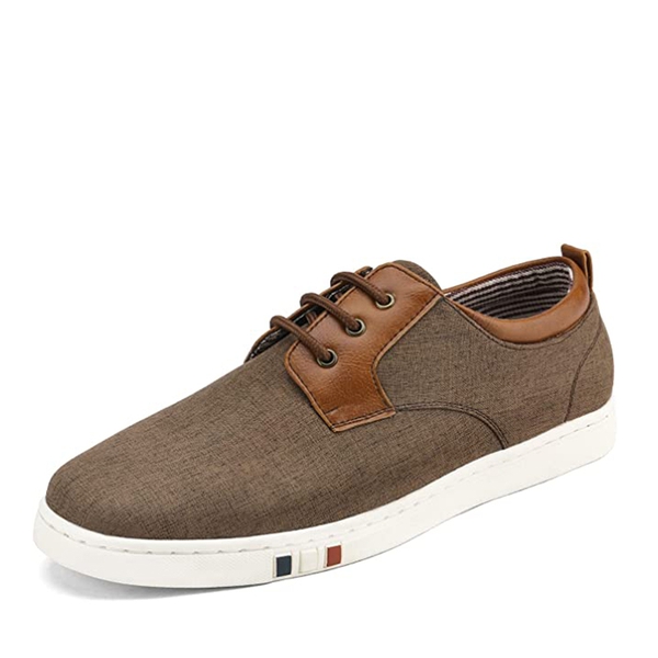 Men's Stylish Fabric Casual Sneakers - BROWN -  0