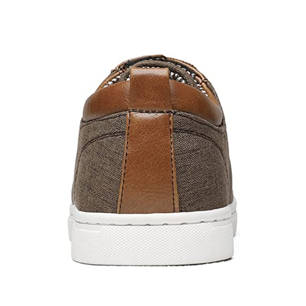 Men's Stylish Fabric Casual Sneakers - BROWN - 4