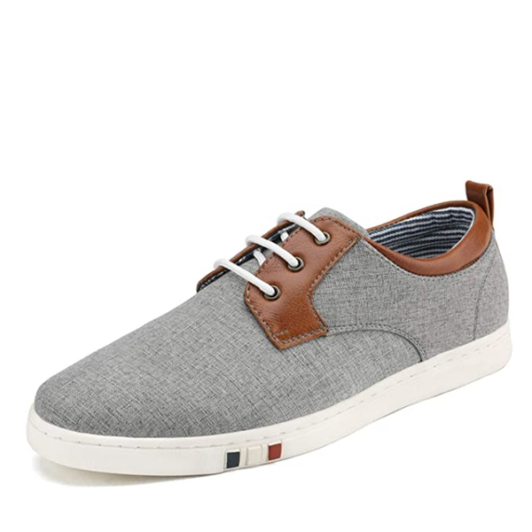 Men's Breathable Fabric Casual Sneakers - GREY -  0
