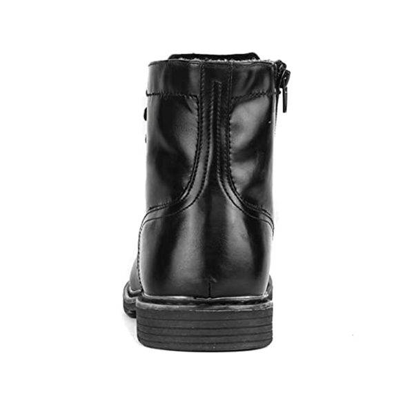 Men's Motorcycle Combat Oxford Boots - BLACK - 4