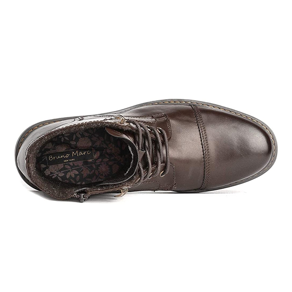 Men's Motorcycle Combat Oxford Boots - BROWN - 3