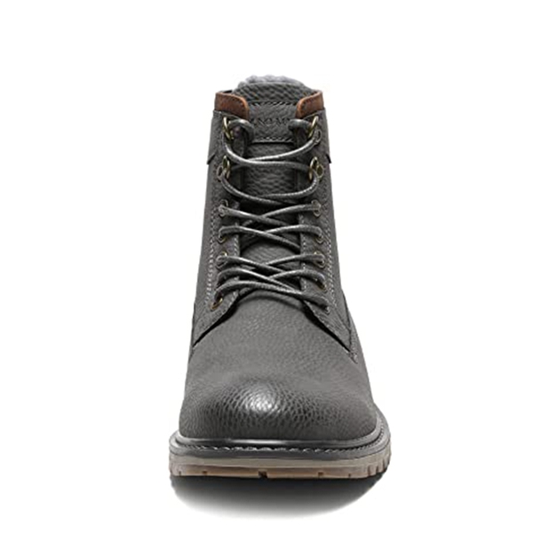 Men's Warm Fur Oxford Dress Chukka Boots - GREY - 4