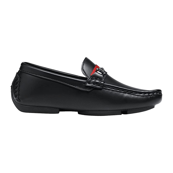 Boys' Smart Casual Non-Slip Bit Loafers - BLACK - 1