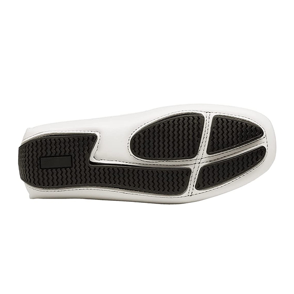 Boys' Smart Casual Non-Slip Bit Loafers - WHITE - 5