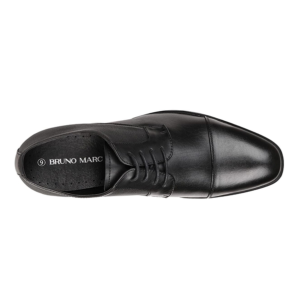 Men's Oxford Vegan Leather Dress Shoes - BLACK - 2