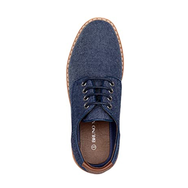 Boys' Causal Denim Lace-Up Oxfords - NAVY - 3