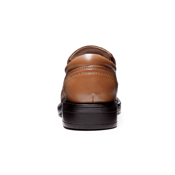 Boys' Memory Foam Dress Loafers - BROWN - 5