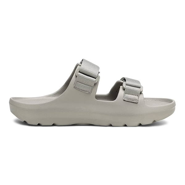 Men's Arch Support Hook Loop Adjustable Slides - SAND - 2