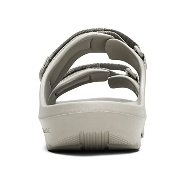 Men's Arch Support Hook Loop Adjustable Slides - SAND - 4