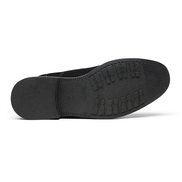 Men's Comfortable Soft Suede Chukka Boots - BLACK - 5