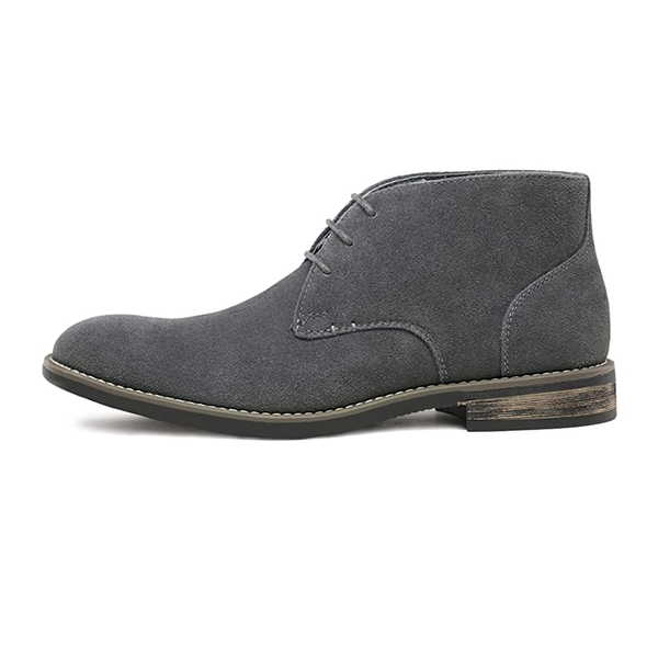 Men's Comfortable Soft Suede Chukka Boots - GREY - 1