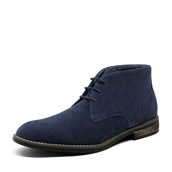 Men's Comfortable Soft Suede Chukka Boots - NAVY -  0