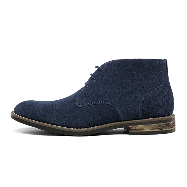 Men's Comfortable Soft Suede Chukka Boots - NAVY - 1