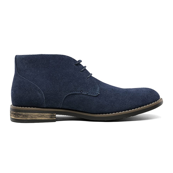 Men's Comfortable Soft Suede Chukka Boots - NAVY - 2