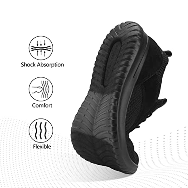 Men's Casual Lightweight Walking Shoes - BLACK - 1