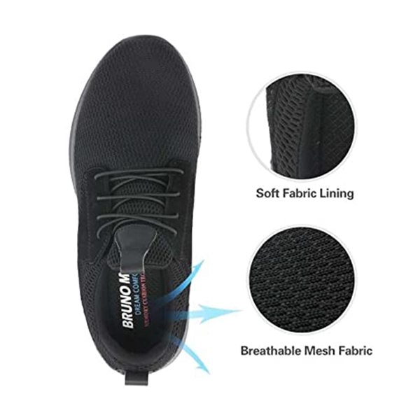 Men's Casual Lightweight Walking Shoes - BLACK - 2