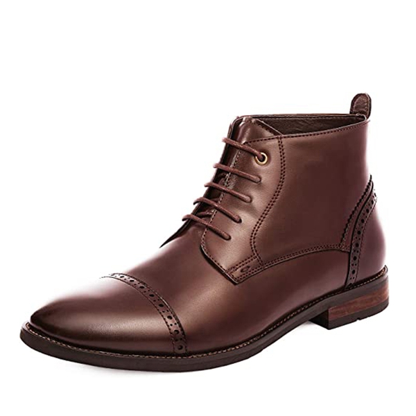 mens dress boots dark brown Chukka Boot in Dark Brown Utah Grain Calfskin main image 0